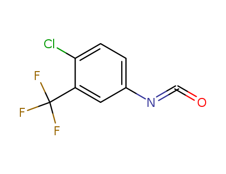 327-78-6,4-Chloro-3-(trifluoromethyl)phenyl isocyanate,4-Chloro-a,a,a-trifluoro-m-tolyl isocyanate;4-Chloro-1-isocyanato-3-trifluoromethylbenzene;3-Trifluoromethyl-4-chlorophenyl isocyanate;Isocyanicacid, 4-chloro-a,a,a-trifluoro-m-tolyl ester (8CI);1-Chloro-4-isocyanato-2-(trifluoromethyl)benzene;
