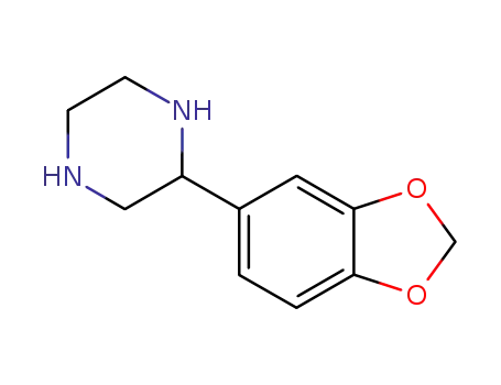 Molecular Structure of 65709-24-2 (2-BENZO[1,3]DIOXOL-5-YL-PIPERAZINE)