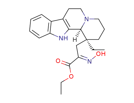 (+/-)-ethyl-(1,2,3,4,6,7,12,12bα-octahydro-indolo<2,3-a>quinolizin-1β-yl)pyruvate oxime