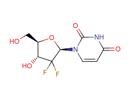 Molecular Structure of 114248-23-6 (2',2'-DIFLUORO-2'-DEOXYURIDINE)