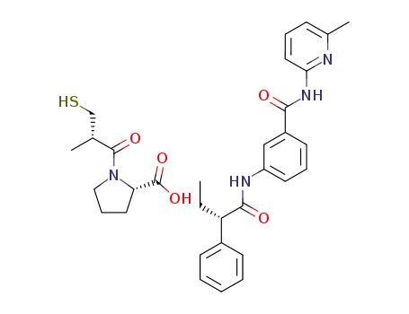 N-(6-Methyl-pyridin-2-yl)-3-((S)-2-phenyl-butyrylamino)-benzamide; compound with (S)-1-((S)-3-mercapto-2-methyl-propionyl)-pyrrolidine-2-carboxylic acid