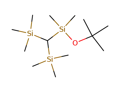 Molecular Structure of 87161-31-7 (Silane, [[(1,1-dimethylethoxy)dimethylsilyl]methylene]bis[trimethyl-)