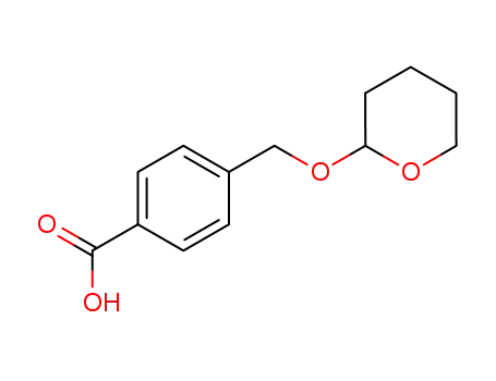 Molecular Structure of 104292-82-2 (Benzoic acid, 4-[[(tetrahydro-2H-pyran-2-yl)oxy]methyl]-)