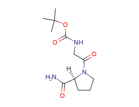 (S)-tert-butyl 2-(2-carbamoylpyrrolidine-1-yl)-2-oxoethylcarbamate