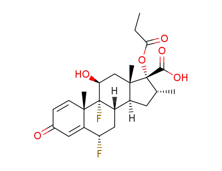 Molecular Structure of 65429-42-7 (FLUTICASONE PROPIONATE, 17-BETA CARBOXYLIC ACID)