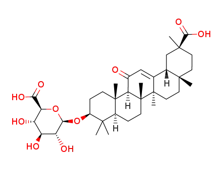 Molecular Structure of 34096-83-8 (GLYCYRRHETIC ACID 3-O-GLUCURONIDE)