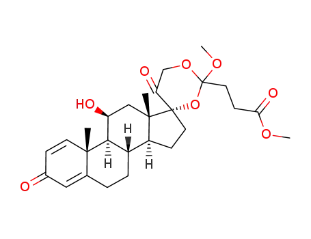 11β-hydroxy-17α,21-(1-methoxy-3-methoxycarbonylpropylidenedioxy)-1,4-pregnadiene-3,20-dione