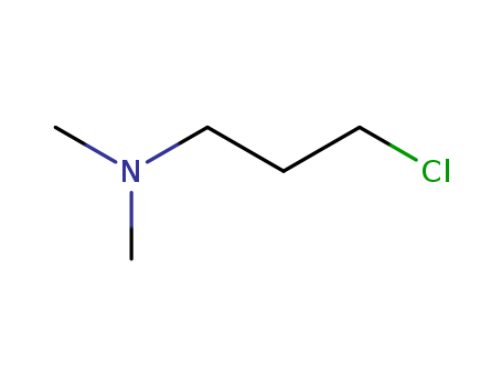 109-54-6,3-Chloro-1-(N,N-dimethyl)propylamine,Propylamine,3-chloro-N,N-dimethyl- (6CI,7CI,8CI);(3-Chloropropyl)dimethylamine;1-Chloro-3-(dimethylamino)propane;1-Dimethylamino-3-chloropropane;3-(Dimethylamino)-1-propyl chloride;3-(Dimethylamino)propyl chloride;3-(N,N-Dimethylamino)propyl chloride;3-Chloro-1-(dimethylamino)propane;3-Chloro-N,N-dimethylpropanamine;3-Dimethylamino-1-chloropropane;3-Dimethylaminopropan-1-yl chloride;Dimethyl(3-chloropropyl)amine;N,N-Dimethyl-3-chloro-1-propanamine;N,N-Dimethyl-3-chloropropanamine;N-(3-Chloropropyl)-N,N-dimethylamine;g-Chloropropyldimethylamine;g-Dimethylaminopropyl chloride;