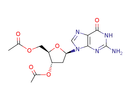 Molecular Structure of 69992-10-5 (2'-DEOXY-3',5'-DI-O-ACETYLGUANOSINE)