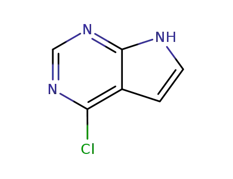 Molecular Structure of 3680-69-1 (4-Chloro-7H-pyrrolo[2,3-d]pyrimidine)