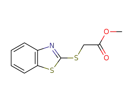 Molecular Structure of 24044-87-9 (Acetic acid,2-(2-benzothiazolylthio)-, methyl ester)