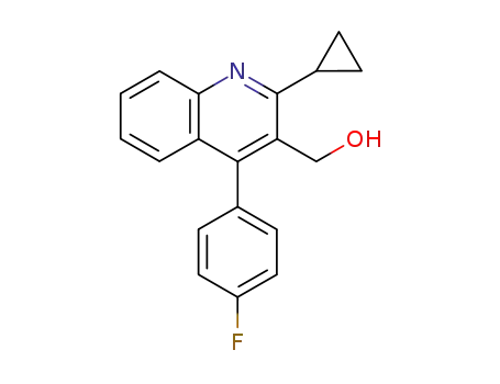Molecular Structure of 121660-11-5 (2-Cyclopropyl-4-(4-fluorophenyl)-quinolyl-3-methanol)