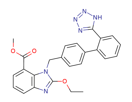 1H-Benzimidazole-7-carboxylic acid, 2-ethoxy-1-[[2'-(2H-tetrazol-5-yl)[1,1'-biphenyl]-4-yl]methyl]-, methyl ester
