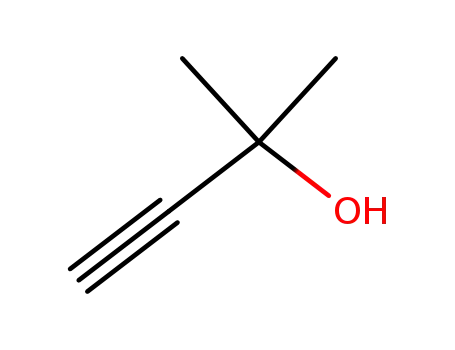 Molecular Structure of 115-19-5 (3-Methyl butynol)