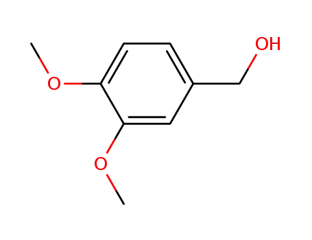 Molecular Structure of 93-03-8 (3,4-Dimethoxybenzyl alcohol)