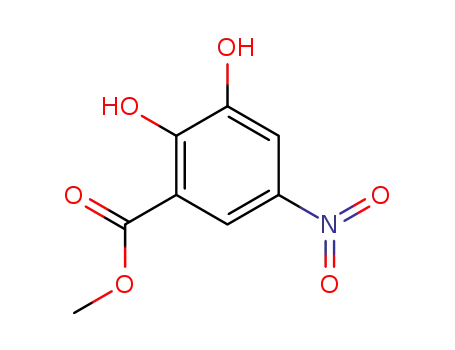 Molecular Structure of 125629-12-1 (Benzoic acid, 2,3-dihydroxy-5-nitro-, methyl ester)