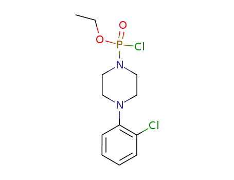 Molecular Structure of 98156-28-6 (Phosphonochloridic acid, [4-(2-chlorophenyl)-1-piperazinyl]-, ethyl ester)