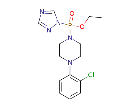 Ethyl<4-(2-chlorphenyl)-piperazin-1-ylamido>(1,2,4-triazol-1-ylamido)phosphat