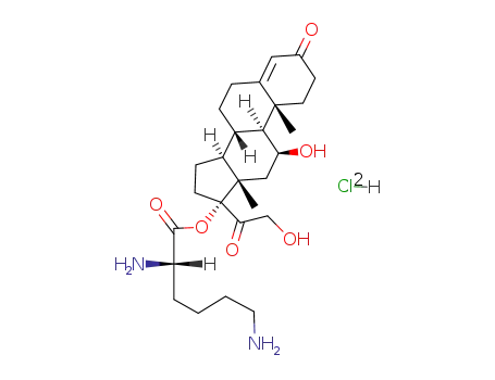 (S)-2,6-Diamino-hexanoic acid (8S,9S,10R,11S,13S,14S,17R)-11-hydroxy-17-(2-hydroxy-acetyl)-10,13-dimethyl-3-oxo-2,3,6,7,8,9,10,11,12,13,14,15,16,17-tetradecahydro-1H-cyclopenta[a]phenanthren-17-yl ester; hydrochloride