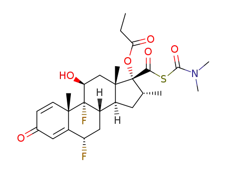 17β-[(N,N-dimethylcarbamoyl)thio]formyl-6α,9α-difluoro-11β-hydroxy-16α-methyl-17α-propionyloxy-3-one androstone-1,4-diene