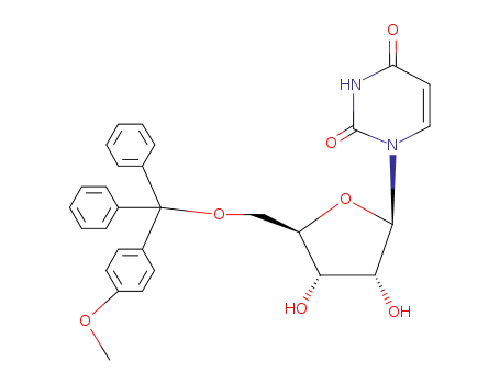 Molecular Structure of 51600-12-5 (Uridine, 5'-O-[(4-methoxyphenyl)diphenylmethyl]-)