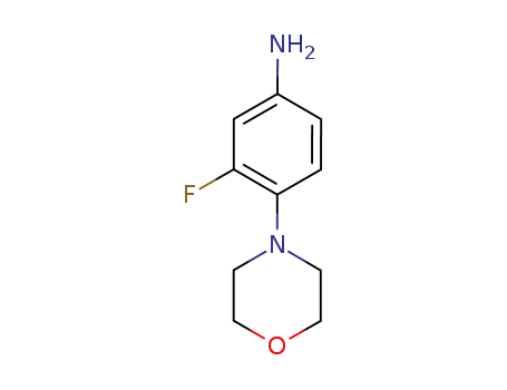 Molecular Structure of 93246-53-8 (3-FLUORO-4-MORPHOLIN-4-YL-PHENYLAMINE)