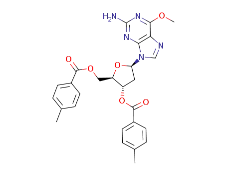 2-amino-9-[2-deoxy-3,5-di-O-(4-toluoyl)-β-D-erythto-pentofuranosyl]-6-methoxy-9-H-purine