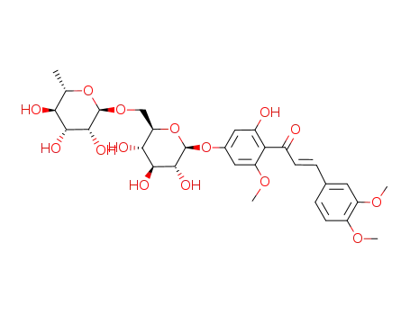 2'-hydroxy-3,4,6'-trimethoxy-4'-(O6-α-L-rhamnopyranosyl-β-D-glucopyranosyloxy)-trans-chalcone