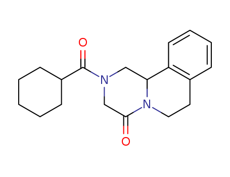 55268-74-1,Praziquantel,Drontal;Prestwick_402;4H-Pyrazino(2,1-a)isoquinolin-4-one, 2-(cyclohexylcarbonyl)-1,2,3,6,7,11b-hexahydro-;Biltricide (TN);2-(Cyclohexylcarbonyl)-1,2,3,6,7,11b-hexahydro-4H-pyrazino(2,1-a)isoquinolin-4-one;5-24-03-00361 (Beilstein Handbook Reference);2-(Cyclohexylcarbonyl)-1,2,3,6,7,11b-hexahydro- 4H-pyrazino[2,1-a]-isoquinolin-4-one;Drontal Plus;Droncit;Praziquantel (JAN/USP);Cutter;