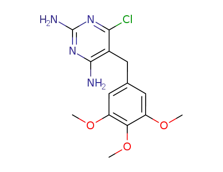 Molecular Structure of 30563-87-2 (2,4-Pyrimidinediamine, 6-chloro-5-[(3,4,5-trimethoxyphenyl)methyl]-)