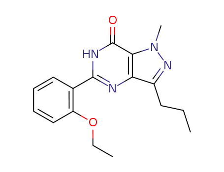 Molecular Structure of 139756-21-1 (5-(2-ETHOXYPHENYL)-1-METHYL-3-N-PROPYL-1,6-DIHYDRO-7H-PYRAZOLO[4,3-D]-7-PYRIMIDINONE)