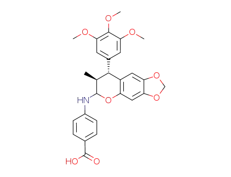 4-[(7S,8R)-7-Methyl-8-(3,4,5-trimethoxy-phenyl)-7,8-dihydro-6H-[1,3]dioxolo[4,5-g]chromen-6-ylamino]-benzoic acid