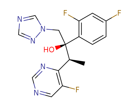 137234-62-9,Voriconazole,4-Pyrimidineethanol, alpha-(2,4-difluorophenyl)-5-fluoro-beta-methyl-alpha-(1H-1,2,4-triazol-1-ylmethyl)-,(alphaR,betaS)-;DRG-0301;UK-109,496;UNII-JFU09I87TR;Vfend;VRC;
