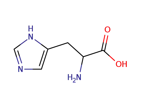 Molecular Structure of 4998-57-6 (DL-Histidine)