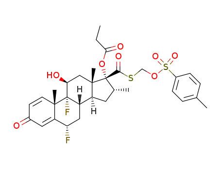Propionic acid (6S,8S,9R,10S,11S,13S,14S,16R,17R)-6,9-difluoro-11-hydroxy-10,13,16-trimethyl-3-oxo-17-(toluene-4-sulfonyloxymethylsulfanylcarbonyl)-6,7,8,9,10,11,12,13,14,15,16,17-dodecahydro-3H-cyclopenta[a]phenanthren-17-yl ester