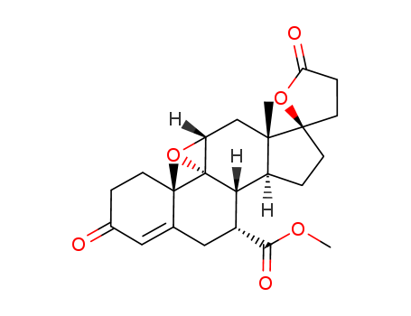 107724-20-9,Eplerenone,Pregn-4-ene-7,21-dicarboxylic acid,9,11-epoxy-17-hydroxy-3-oxo-,?- lactone,methyl ester,(7R,11R,17R)-;9,11alpha-Epoxy-17-hydroxy-3-oxo-17alpha-pregn-4-ene-7alpha,21-dicarboxylic acid, gamma-lactone, methyl ester;Cgp 30083;Epoxymexrenone;SC-66110;Inspra;Pregn-4-ene-7,21-dicarboxylic acid, 9,11-epoxy-17-hydroxy-3-oxo-, gamma-lactone, methyl ester, (7alpha,11alpha,17alpha)-;Eplerenone(& the intermediates);Inspra (TN);Pregn-4-ene-7,21-dicarboxylic acid,9,11-epoxy-17-hydroxy-3-oxo-γ,-lactone,methyl ester,(7a,11a,17a);Pregn-4-ene-7,21-dicarboxylic acid,9,11-epoxy-17-hydroxy-3-oxo-,?- lactone,methyl ester,(7R,11R,17R)-;