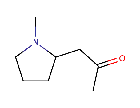 Molecular Structure of 45771-52-6 (2-Propanone, 1-(1-methyl-2-pyrrolidinyl)-)