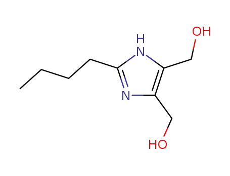 Molecular Structure of 136317-69-6 (1H-Imidazole-4,5-dimethanol, 2-butyl-)