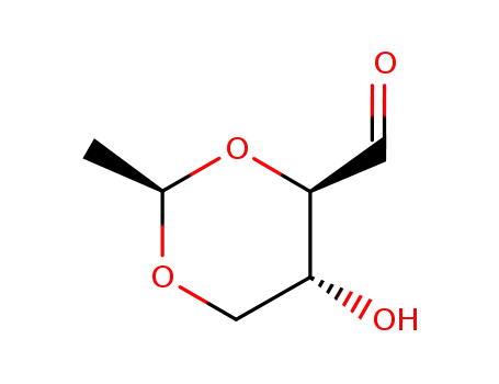 Molecular Structure of 70377-89-8 (1,3-Dioxane-4-carboxaldehyde, 5-hydroxy-2-methyl-, (2R,4R,5R)- (9CI))