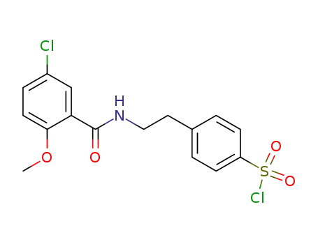 Molecular Structure of 33924-54-8 (4-(2-(5-CHOLRO-2-METHOXY BENZAMIDO)ETHYL)BENZENESULFONYL CHLORIDE)