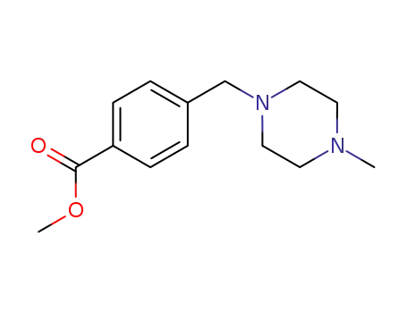Molecular Structure of 314268-40-1 (METHYL 4-[(4-METHYLPIPERAZIN-1-YL)METHYL]BENZOATE)