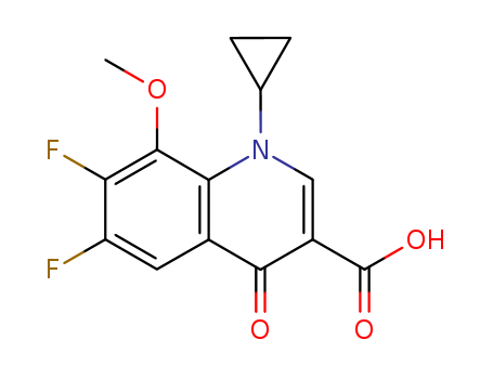 112811-72-0,1-Cyclopropyl-6,7-difluoro-1,4-dihydro-8-methoxy-4-oxo-3-quinolinecarboxylic acid,1-Cyclopropyl-1,4-dihydro-6,7-difluoro-8-methoxy-4-oxoquinoline-3-carboxylicacid;1-Cyclopropyl-6,7-difluoro-1,4-dihydro-8-methoxy-4-oxo-3-quinolinecarboxylicacid;1-Cyclopropyl-6,7-difluoro-8-methoxy-1,4-dihydro-4-oxoquinoline-3-carboxylicacid;1-Cyclopropyl-6,7-difluoro-8-methoxy-4-oxo-1,4-dihydro-3-quinolinecarboxylic acid;1-Cyclopropyl-6,7-difluoro-8-methoxy-4-oxo-1,4-dihydroquinolin-3-carboxylicacid;1-Cyclopropyl-6,7-difluoro-8-methoxy-4-quinolone-3-carboxylic acid;3-Quinolinecarboxylicacid, 1-cyclopropyl-6,7-difluoro-1,4-dihydro-8-methoxy-4-oxo-;