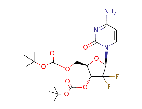 Molecular Structure of 250698-52-3 (Cytidine, 2'-deoxy-2',2'-difluoro-, 3',5'-bis(1,1-dimethylethyl carbonate))