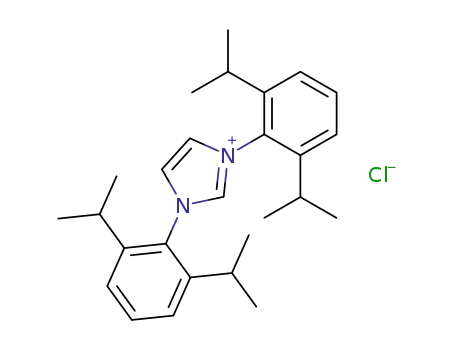 Molecular Structure of 250285-32-6 (1,3-Bis(2,6-diisopropylphenyl)imidazolium chloride)