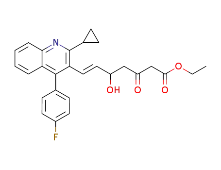 Ethyl (E)-7-[4-(4'-fluorophenyl)-2-(cyclopropyl)-3-quinolinyl]-5-hydroxy-3-oxo-6-heptenoate cas no. 148901-69-3 98%