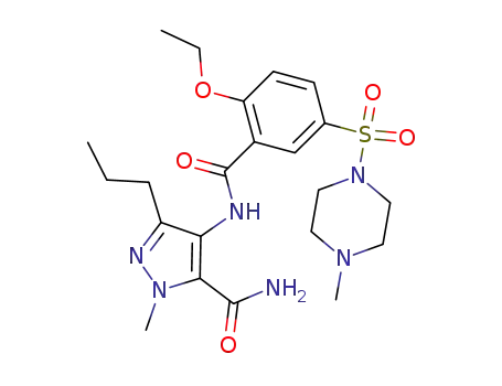 Molecular Structure of 200575-15-1 (1H-PYRAZOLE-5-CARBOXAMIDE, 4-[[2-ETHOXY-5-[(4-METHYL-1-PIPERAZINYL)SULFONYL]BENZOYL]AMINO]-1-METHYL-3-PROPYL-)