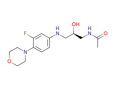 N-[(2R)-3-[[3-fluoro-4-(4-morpholinyl)phenyl]amino]-2-hydroxypropyl]acetamide