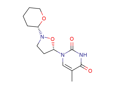 5-Methyl-1-[(S)-(S)-2-(tetrahydro-pyran-2-yl)-isoxazolidin-5-yl]-1H-pyrimidine-2,4-dione