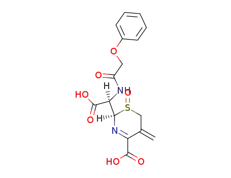 (R)-2-[(R)-Carboxy-(2-phenoxy-acetylamino)-methyl]-5-methylene-1-oxo-1,2,5,6-tetrahydro-1λ4-[1,3]thiazine-4-carboxylic acid