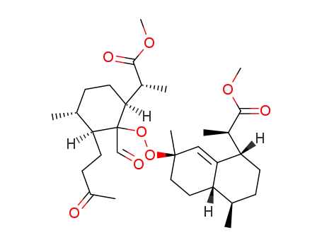 (R)-2-[(1S,3S,4R)-2-Formyl-2-[(2R,4aS,5R,8S)-8-((R)-1-methoxycarbonyl-ethyl)-2,5-dimethyl-2,3,4,4a,5,6,7,8-octahydro-naphthalen-2-ylperoxy]-4-methyl-3-(3-oxo-butyl)-cyclohexyl]-propionic acid methyl ester